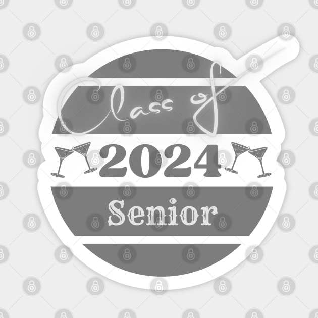 Class of 2024 senior black Sticker by Bailamor